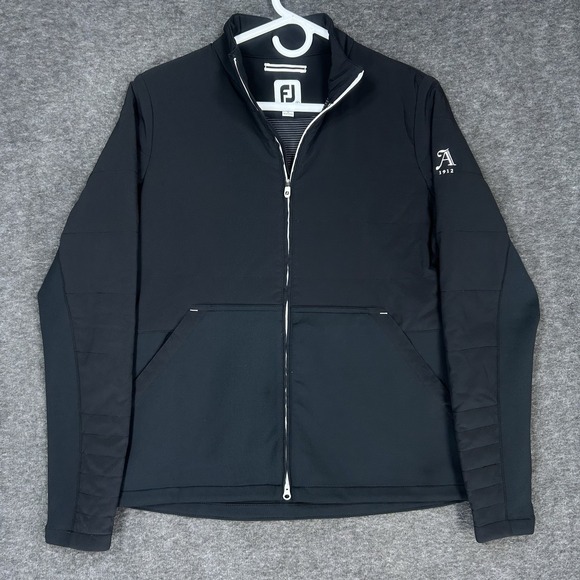 FootJoy Other - FootJoy Quiltted Jacket Mens S Black Full‎ Zip Golf FJ Ansley Golf Club